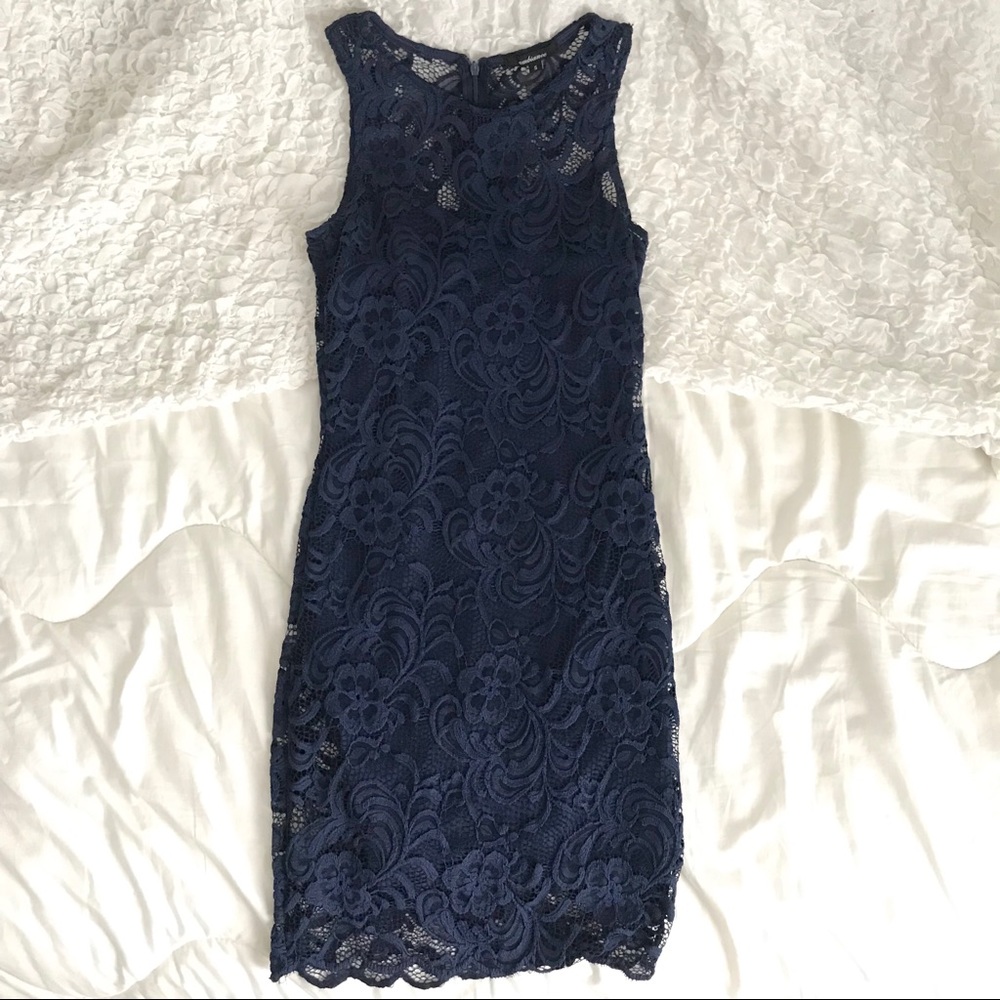 Navy blue laced dress